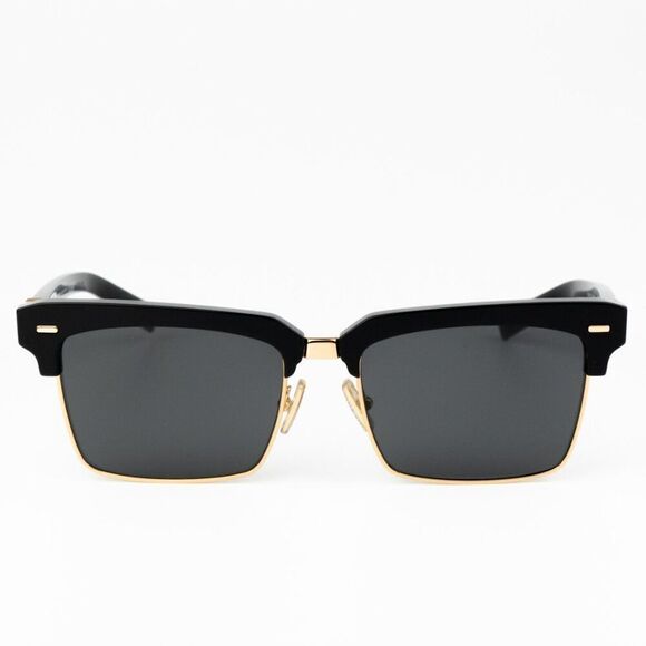 NEW Miu Miu MU10ZS 1AB5S0 Black Dark Grey Square Unisex Sunglasses 0MU 10ZS main image 9